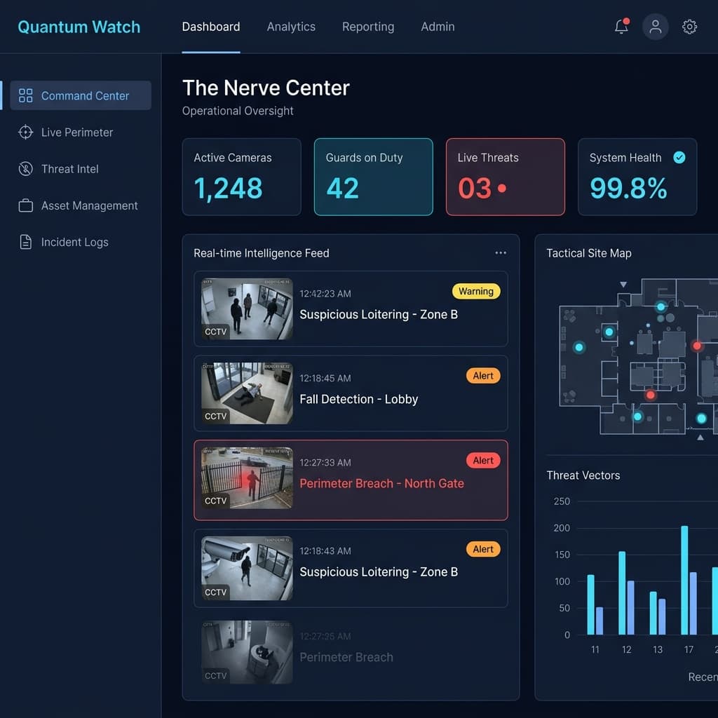 The Nerve Center — Quantum Watch Security Command Dashboard